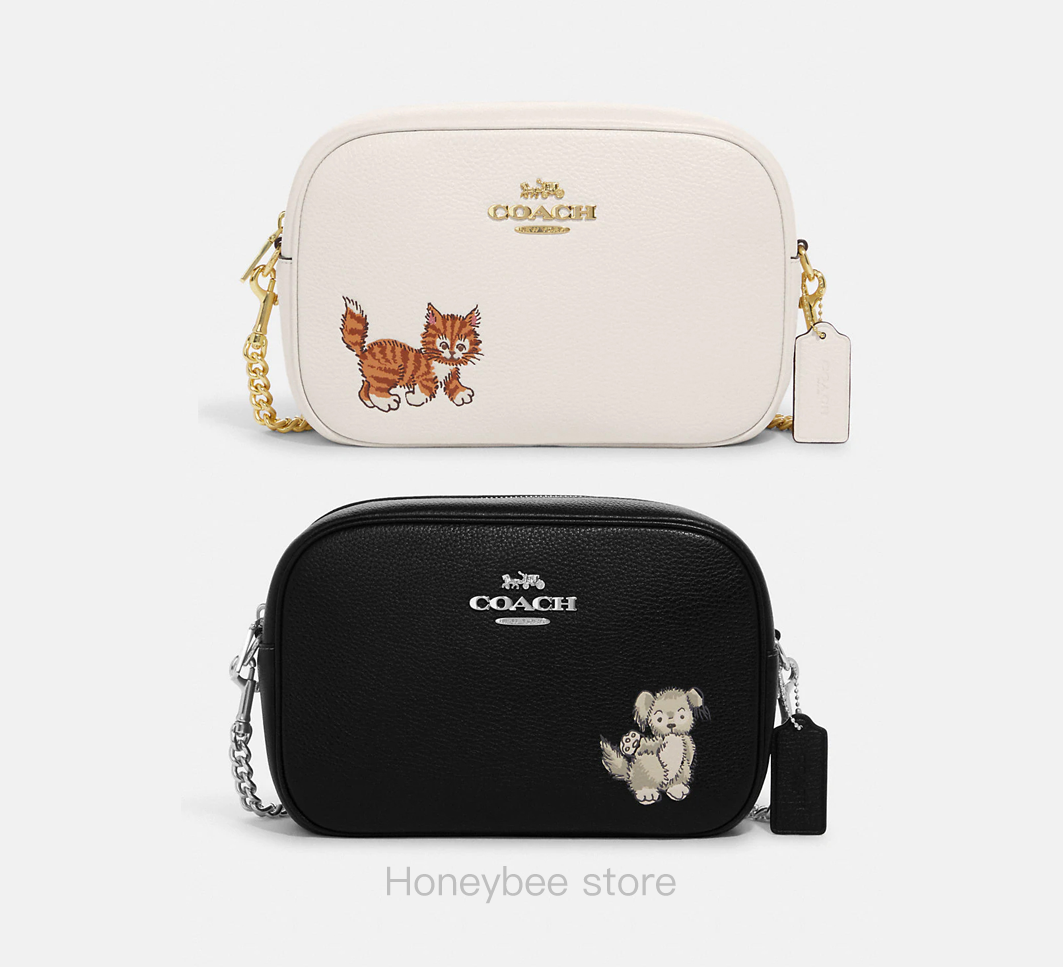 COACH ジェイミー CC790 ダンシングキトゥン 猫柄ショルダーバッグ COACHジェイミー カメラバッグ・ダンシング キトゥン 猫プリン