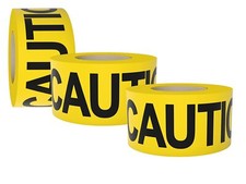 Premium Yellow Caution Tape 3 in x 1000 ft, For Danger/Hazardous Areas 3 Pack 