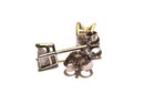 14k white gold .30ct SI3 H princess diamond stud earrings ladies gents — photo 8