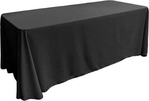 Polyester Poplin Washable Rectangular Tablecloth, Stain and Wrinkle Resistant Ta