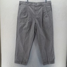 Vintage Lee Pants Mens 33x29 Gray Pants Cotton Mid Rise Pant Chino Houndstooth 