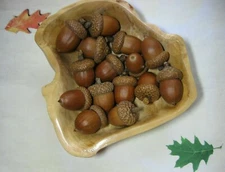 15 Primitive Assorted Natural Wood Acorn Bowl Fillers Natural Folk Art from USA.