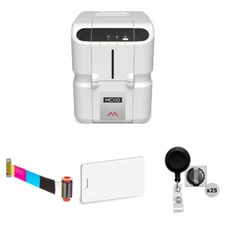 Matica MC110 Single-Sided ID Card Printer and 250-Print Color Ribbon (bundle)