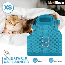 Escape Proof Cat Harness Breathable Mesh Adjustable Jacket Walking Kitten Chest