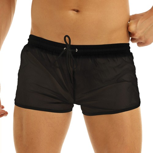 UK Men's Boxer Briefs See-through Shorts Trunks Short Pants Swimwear Underwear - Picture 13 of 26