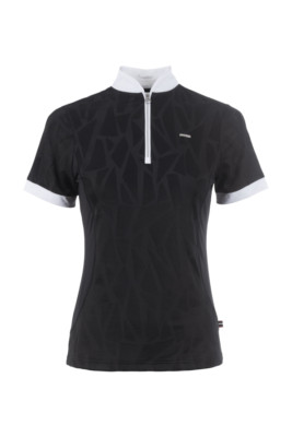 Cavallo Damen Turniershirt  CAVAL COMP JAQUARD HALFZIP in schwarz