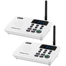 Wuloo 22-Channel Call All 0.5Mile Range Wireless Intercoms Home Offices Systems