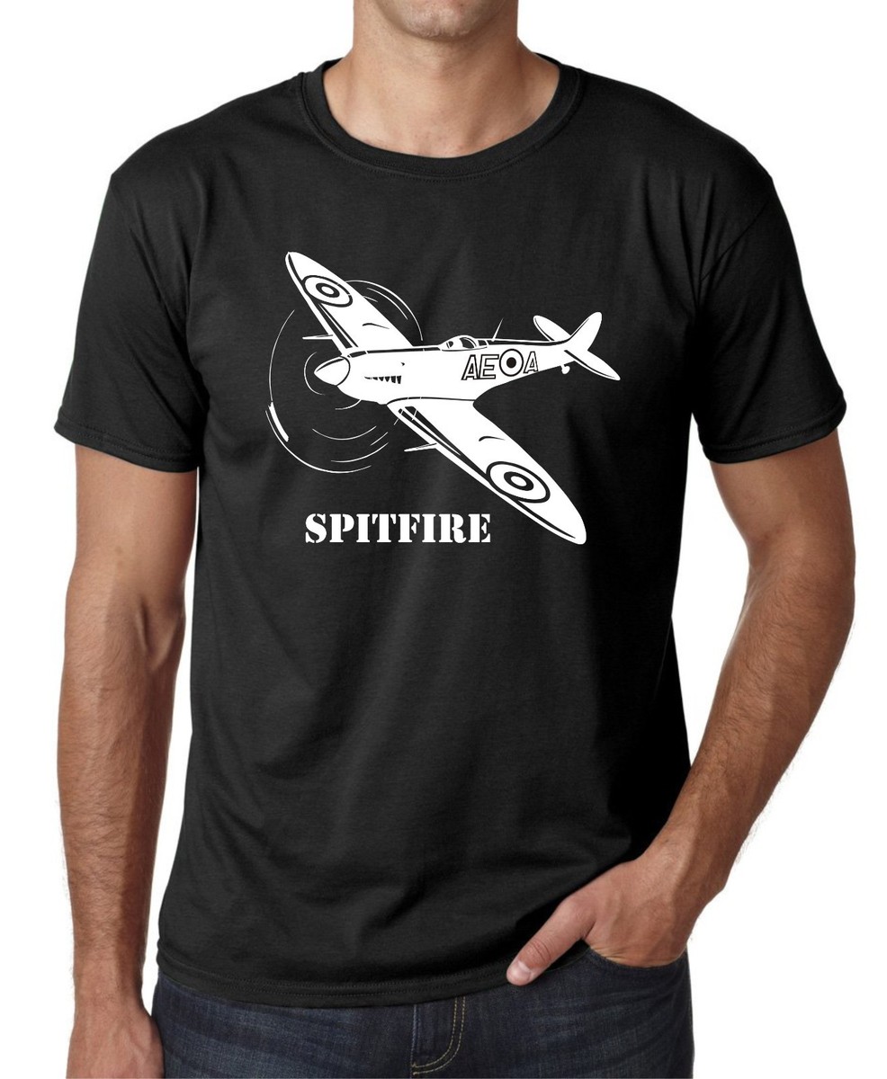 Spitfire Mens T-shirt ww2 RAF vintage graphic vinyl S-XXL sizes gift  birthday | eBay