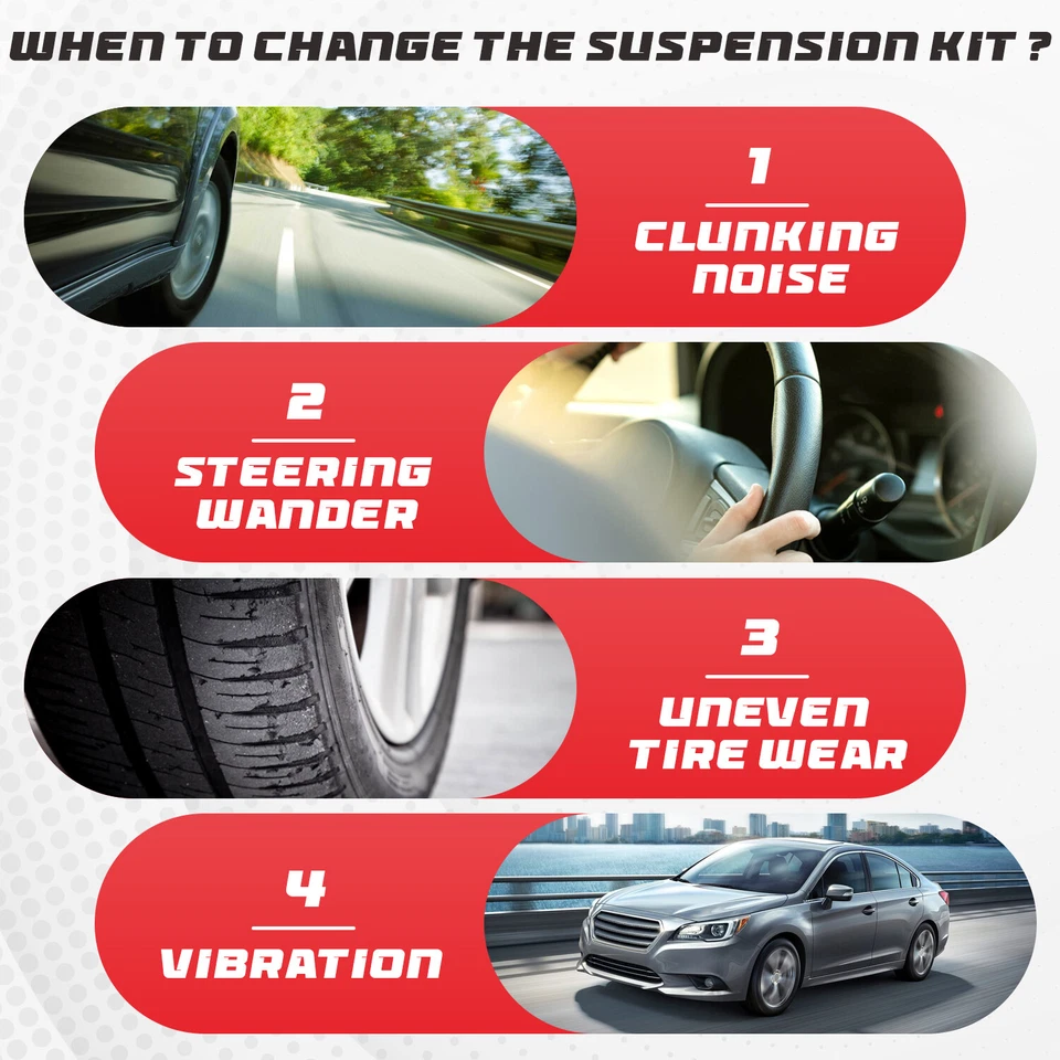 Kit de suspensión de 10 piezas para brazos de control inferiores superiores modelos Mercedes-Benz C/CLK Foto 4 de 4