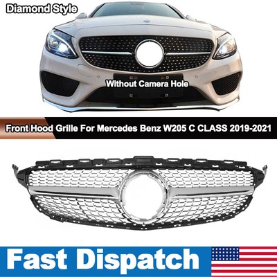 Diamond Style Front Grille For Mercedes Benz W5 C180 C0 C250 C300 19 21 Ebay