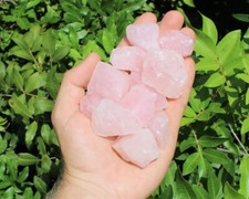 2 lb Bulk Lot Natural Rough Rose Quartz Crystals Raw Reiki Love Stone Healing 
