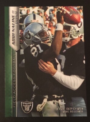 2015 Topps Field Access TIM BROWN Adrenaline Rush Green SP #d 42/50! RAIDERS