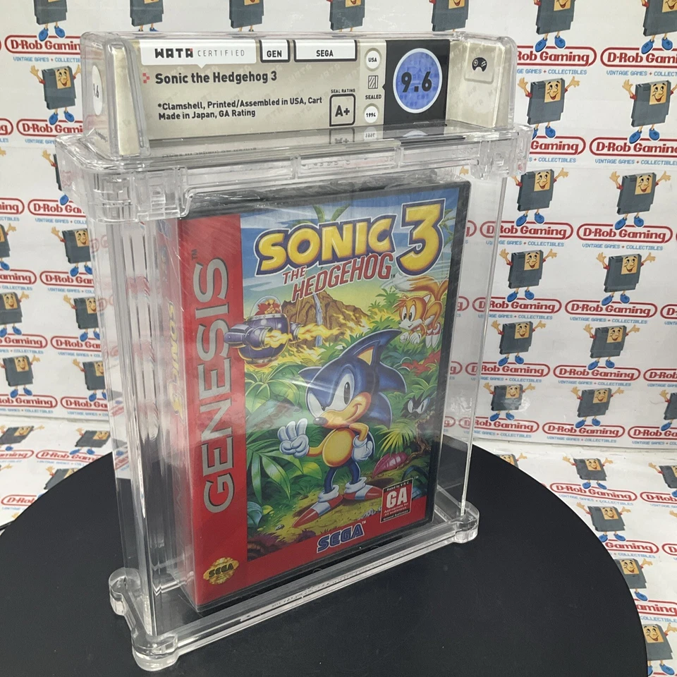 1st Print Sonic the Hedgehog 3 JAPAN Clamshell Sega Genesis Sealed VGA WATA CGC - Image 3 of 4