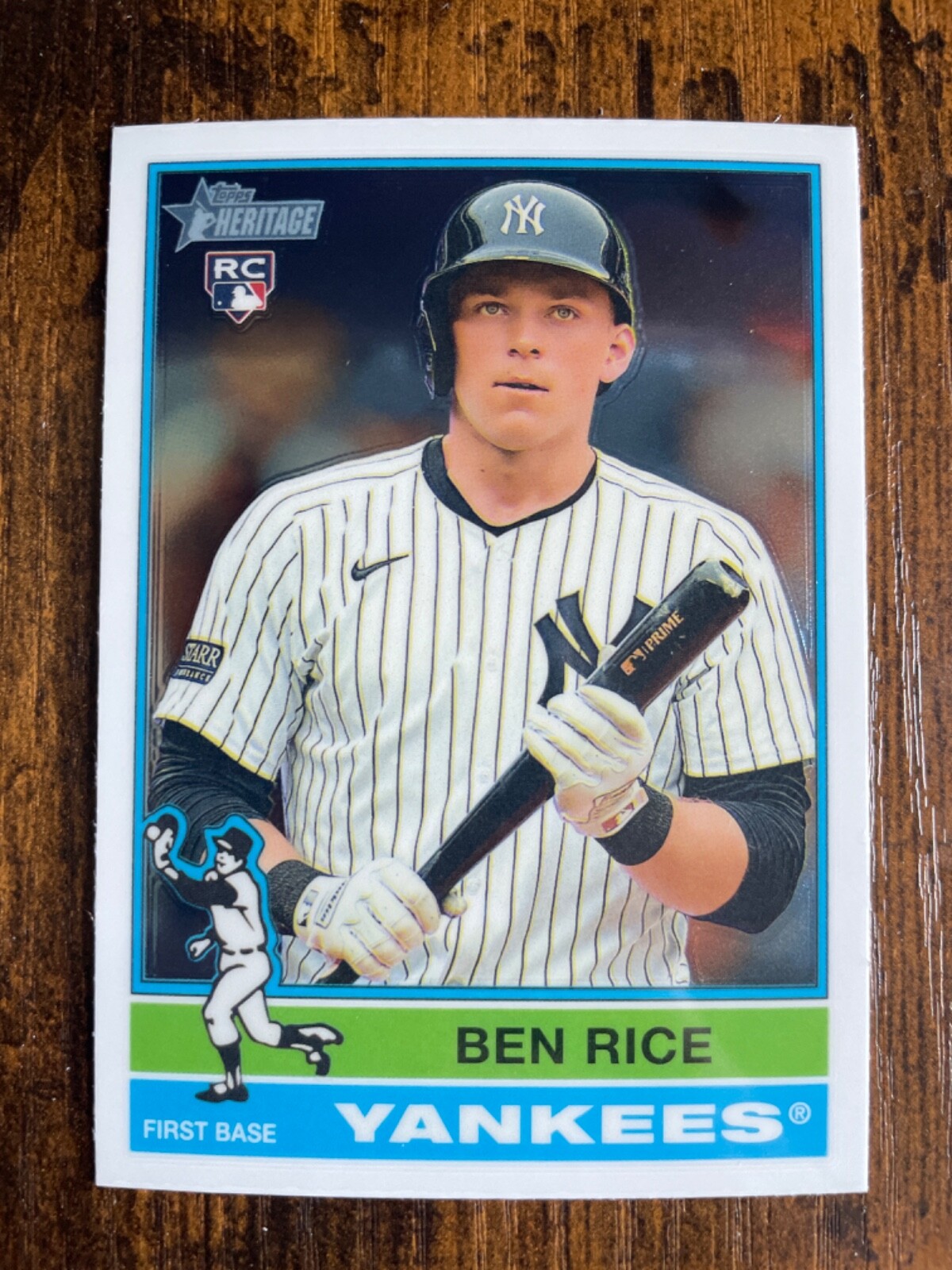 2025 TOPPS HERITAGE BEN RICE CHROME SHORT-PRINT PARALLEL ROOKIE  #406