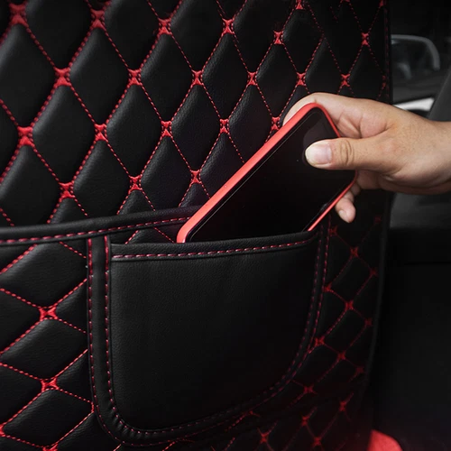 PU Leather Protector Cover Universal Car Seat Back Anti-Kick Pad Mat Accessories - Bild 4 von 13