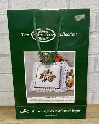 The Portmeirion Collection DMC Kreuzstich Set K731 Teinton Birnenkissen + Spitze