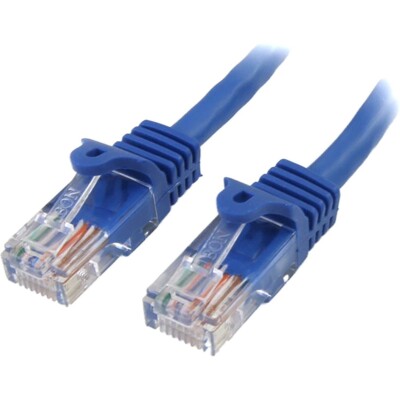 Startech.Com Rj45Patch7 7Ft Blue Cat5E Cable Snagless Ethernet Gigabit Lan Rj45