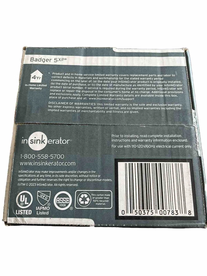 Eliminación Badger 5XP 3/4 HP Foto 3 de 3