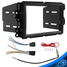 CAR STEREO DOUBLE 2 DIN RADIO DASH INSTALLATION BEZEL TRIM KIT + WIRING HARNESS
