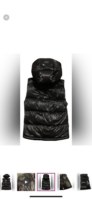 Aritzia The Super Puff Vest in Black Liquid Shine Goose Down Puffer Vest Small