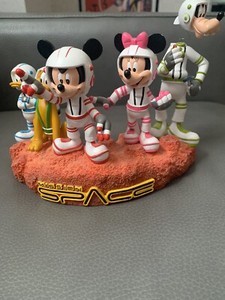 Rare Disney EPCOT  Mission Space Micky Pluto Bobble Figure Set
