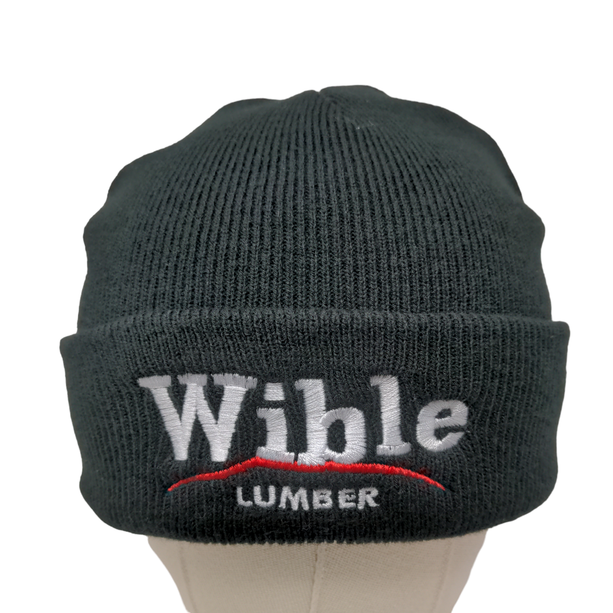 Port Company Men's Wible Lumber Knit Beanie Hat Black 100% Acrylic