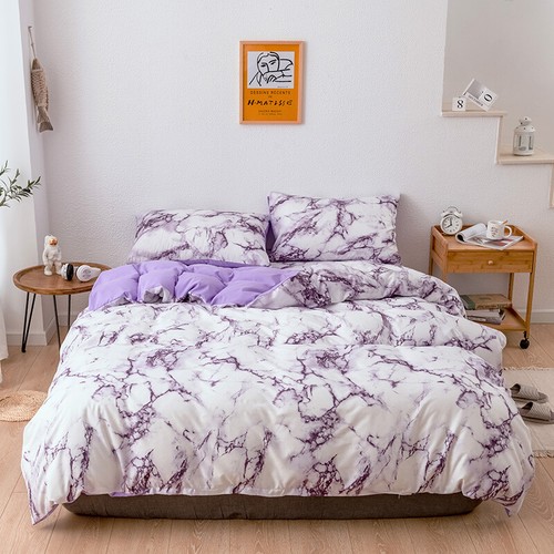Marble Printed Duvet Cover Set Twin Queen King Bedding Comforter Cover Set 2/3pc - Picture 18 of 18