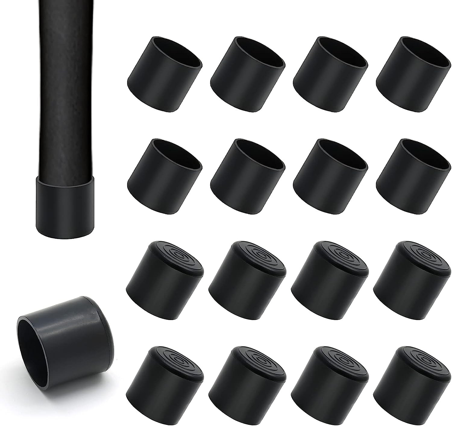 24PCS Chair Leg Tips Caps 1 Inch Inner Diameter Non-Slip Rubber Chai
