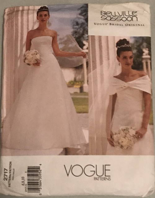 Vogue 2717 Designer Bridal Wedding Dress Gown Bellville Sassoon Sewing Pattern For Sale Online Ebay