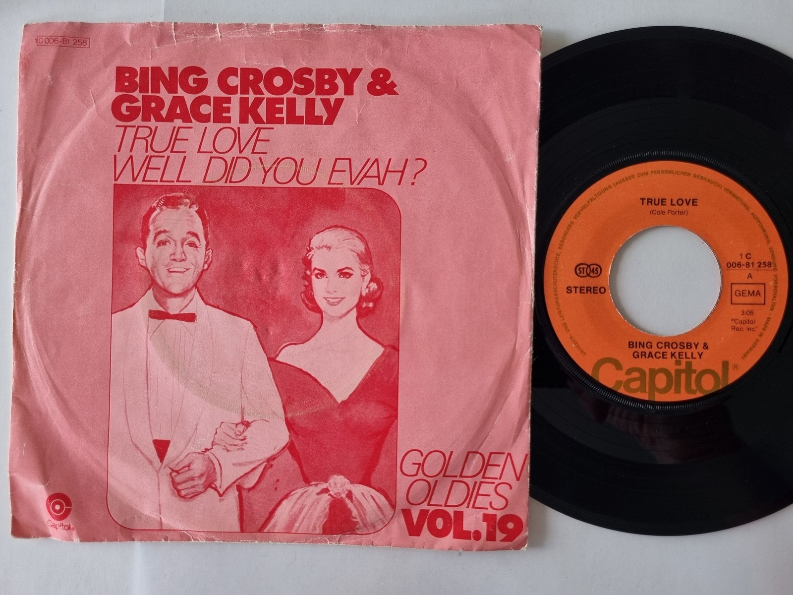 Bing Crosby & Grace Kelly - True love 7'' Vinyl Germany