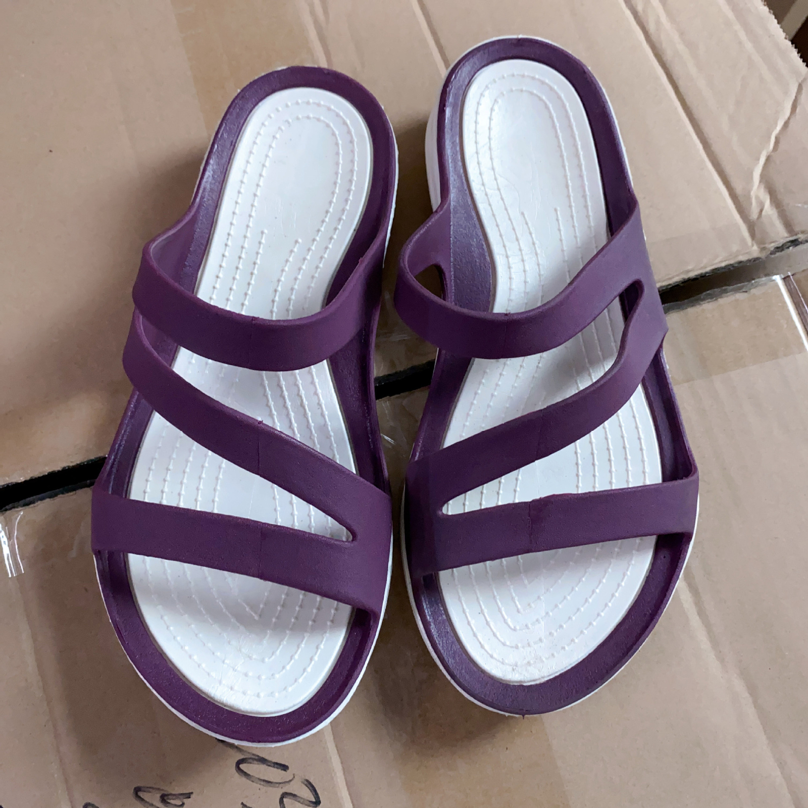 Womens Summer Strappy Sandals Open Toe Flat Ladies Waterproof Shower Shoes Size eBay