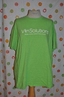 MEN`S Unisex X LARGE SS Green Vin Solution Cox Team T SHIRT  Graphic EUC 