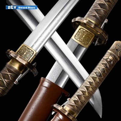 Brown Saya Military 95 Type Japan Army Sword Samurai Katana Sharp