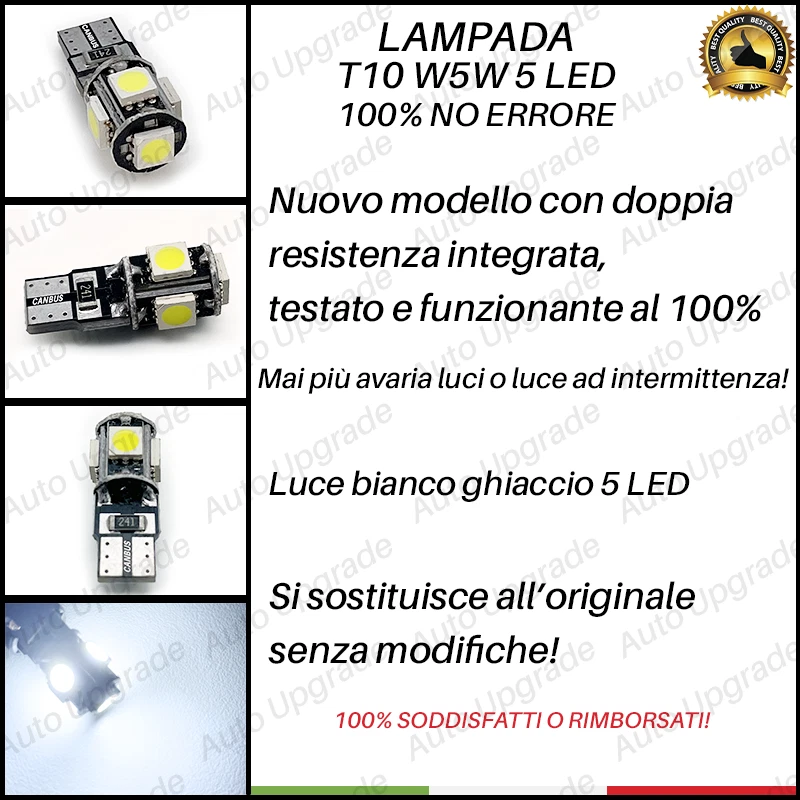 KIT LED LUCE BAGAGLIAIO SPECIFICO PER FIAT GRANDE PUNTO ULTRABIANCA CANBUS 6000K - Immagine 3 di 3