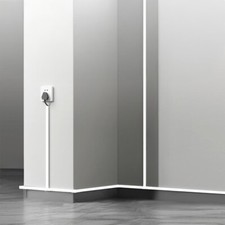 6/10/20 METRES - Electrical Cable Trunking Wire Conduit Tidy Plastic Cover White