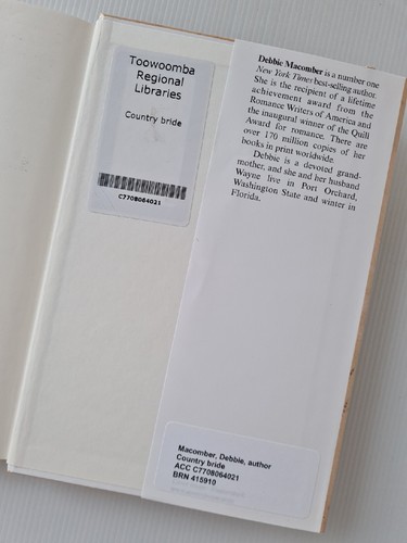 Country Bride by Debbie Macomber | Medium Hardcover | Fiction, Chick Lit - Picture 12 of 12