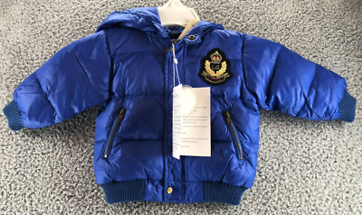 Marcel et Leon New Baby Boys Goose Down Puffer Jacket Hooded Size