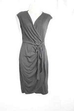 Berydress Women’s Black Wrap Dress with Tie Waist - Size Small