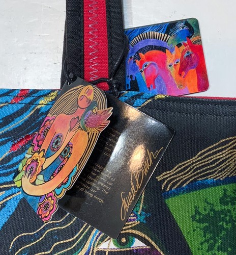 LAUREL BURCH Large Shoulder TOTE New WILD HORSES OF FIRE w/Tags 19 x 7 x 15 - Picture 5 of 10