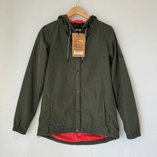 Saga Outerwear Womens Green Button Up Outdoor Casual Crew Jacket Size Small Nwt