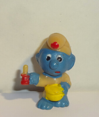 SMURF SLEEP CAP *Painted Matte Blue* E. D. D. S. Smurfs 1983 ORIGINAL