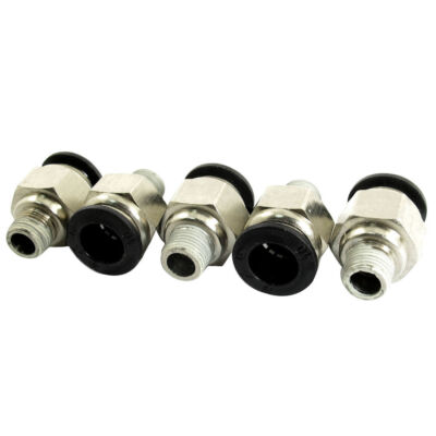 5Pcs Pneumatic Fittings 10mm Tube to 1/8BSP Male Straight Connector Convertor  #