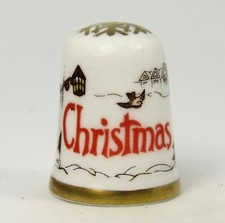 CAVERSWALL THIMBLE 'CHRISTMAS 1986' (TM117)