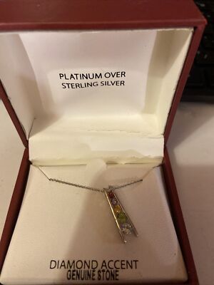 PLATINUM OVER STERLING SILVER NIB NEW
