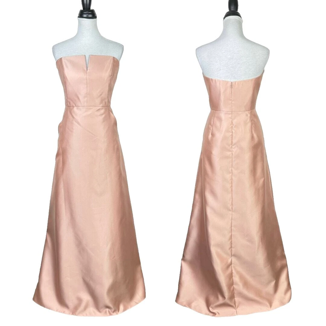 Vestidos de dama de honor sin mangas de Satén