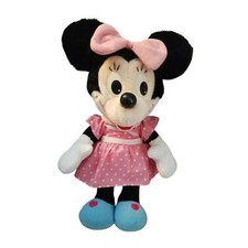 VTG 1980s Playskool, Minnie Mouse Plush 14" Pink Polka-Dot Minnie, Disney