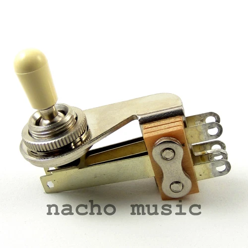 Switchcraft 3-Way Right Angle "L-Type" Toggle w/ Genuine Switchcraft Cream Tip