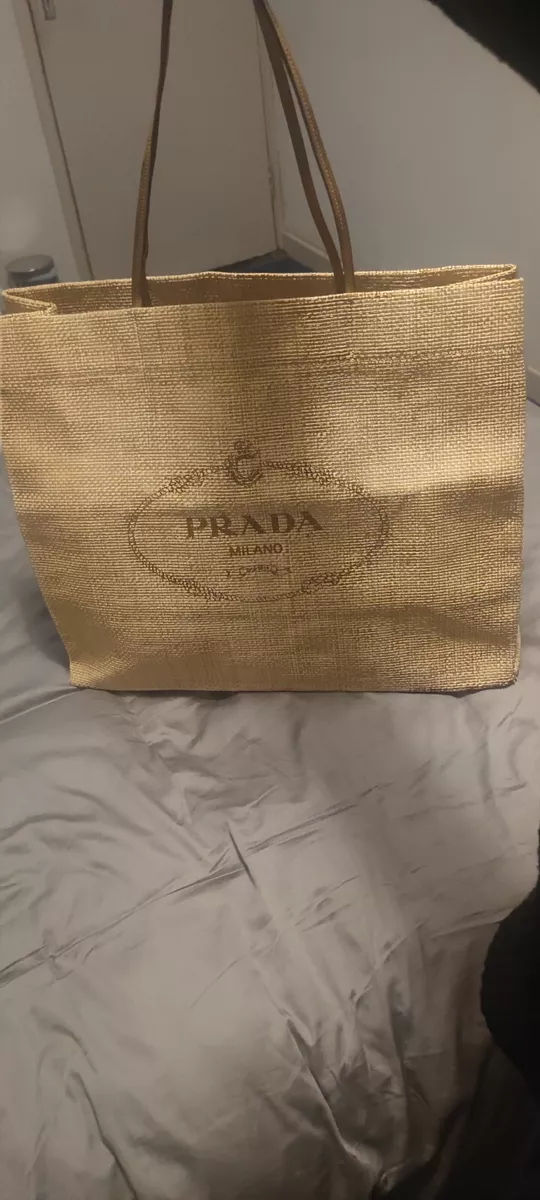 Prada straw bag new arrivals