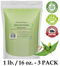 Neem Powder Dried Leaf 3 lbs x3-16lb 100 Pure  Natural Azadirachta indica 