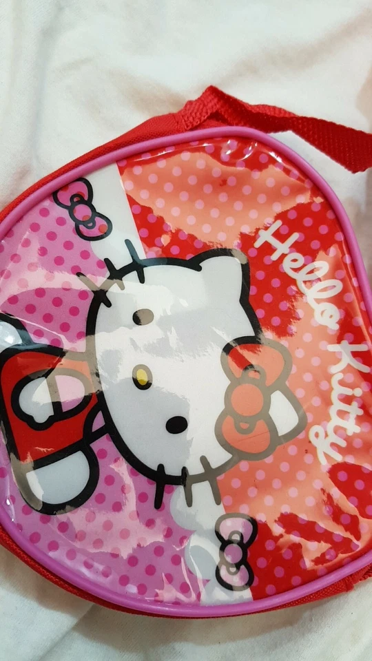 Hello Kitty - Sanrio - Tracollina in PVC Rossa 12x15- Sanrio - Nuovo - Immagine 4 di 4